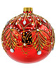 bombki Bombki okrągłe czerwone: złota gałązka 2