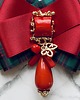 broszki Brosza  z ozdobą w stylu glamour z czerwonymi  kamieniami NEW 6