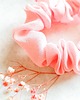 gumki do włosów Scrunchie gumka do włosów Marshmallow jedwabna na prezent pudrowy róż S,M,L 1