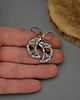 kolczyki wire wrapping Kolczyki księżyce tygrysie oko wire wrapping 3