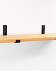 półki Loftowa półka dębowa z czarnymi podpórkami 70x17 cm 2