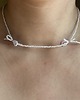 chokery Choker z krysztalem gorskim kokardki 1