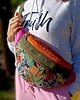 saszetka nerka Kolorowa nerka XL z żakardu i weluru Hanoi 2