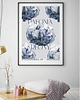 plakaty Plakat  Peonie vintage blue 1