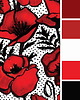 poduszki z grafiką Aksamitna PODUSZKA dekoracyjna, autorski print w czerwone maki 2