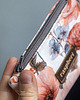 pokrowce i etui - na klucze Etui na klucze z jasnego weluru w pastelowe kwiaty handmade 1