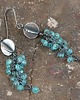 kolczyki wire wrapping Apatyt srebrne kolczyki 2