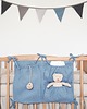 akcesoria do łóżeczek Lniany organizer na łóżeczko - dusty blue 2