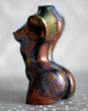 figurki i rzeźby Figurka kobiety, metaliczna, kolorowa, rzeźba z gipsu 4