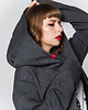 bluza z kapturem damska Bluza asymetryczna Assassin UNDERWORLD grafitowa 2