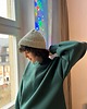 bluza bez kaptura damska Bluza LETI / butelkowa zieleń 2
