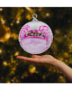 ozdoby choinkowe Bombka Lampion ze stojakiem: Różowa Zima 4
