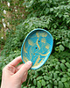 mydelniczki Mydelniczka ceramiczna turkusowa w mlecze 2