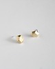 kolczyki złote Kolczyki złote 16k Gold Plated Matt Geometric Solid Studs 1