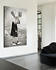 obrazy OBRAZ NA PŁÓTNIE - ŁOŚ W PŁASZCZU- 80x120cm 1