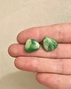 kolczyki z masy plastycznej Zielone kolczyki handmade Efekt jadeitu Mat lub połysk Stal chirurgiczna 5
