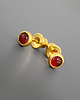 kolczyki pozłacane Kolczyki z karneolem, srebro pozłacane 2