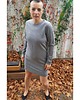 sukienki midi damskie SLOGAN grey melange sukienka damska 2