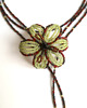 chokery Brązowo-pistacjowa lilia - naszyjnik choker 3