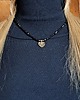 naszyjniki - inne Boho na czarno i złoto naszyjnik, uroczy prezent handmade 1