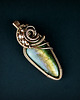 wisiory Wisiorek wire wrapping z labradorytem 4