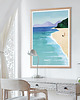 plakaty Morski spacer z psem - plakat fine art 1