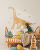 naklejki ścienne do pokoju dziecka Dinozaur Diplodok Dekoracja Ścienna Origami, drewniana 6