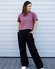 t-shirt damskie T-shirt Crop-Voila Rose Brown Białe Stokrotki 4