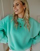 bluza bez kaptura damska Bluza Basic oversize miętowa 3