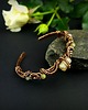 bransoletki wire wrapping Miedziana bransoleta mankietowa z cytrynem - zamówienie specjalne 9
