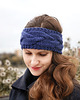 opaski do włosów Niebieska wełniana opaska warkoczowa na jesień 6