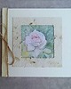 kartki scrapbooking Kartka okolicznościowa - róża. Akwarela i papier czerpany. 1