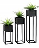 kwietniki Kwietnik Metalowy CUBO 50cm czarny 8