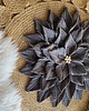 makramy Boho kwiat makrama na ścianę grey stone szary 60cm 2