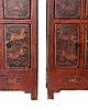 komody Para chińskich szafek malowana z końmi dynastia Qing (ok. 1880 6