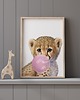 obrazy i plakaty do pokoju dziecięcego Plakat Gepard z gumą balonową P114 1