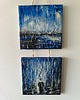 obrazy W Deszczu Komplet Obrazy Olejne 2x 20x20 Impasto Para 5