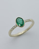 pierścionki złote Pierścionek złoty ze szmaragdem i brylantami 3