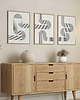 plakaty Zestaw 3  geometrycznych plakatów liniowych, do salonu, sypialni. 4