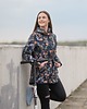 płaszcze damskie Damska parka, softshell, przeciwdeszczowa, lilie 2