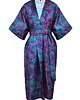 sukienki midi damskie KIMONO turkus / szlafrok / kopertowa sukienka, autorski wzór 100% wiskoza 3
