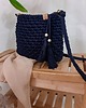 torby na ramię City bag - czarna ze złotymi dodatkami 1