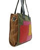torby na ramię Torebka damska shopper, pojemna, skórzana ze skrawków kolorowa OLIVKA 1