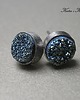 kolczyki wire wrapping brokatowe blue -sztyfty 3