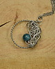 wisiory Wisiorek apatyt koło kółko wire wrapping 3