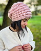 czapki damskie Czapka merino oversize THIS IS IT "Pudrowy róż" 1