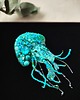 broszki Ręcznie haftowana broszka Meduza, Broszka 3D, Prezent dla kobiety 2