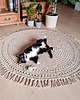 dywany Okrągły dywan ze sznurka w stylu boho skandi - ciepły beż 2