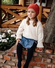 rajstopy i skarpetki dla dziewczynki Rajstopy w prążek Cool Kids - Granatowe 1