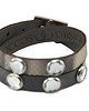 bransoletki skórzane Double Wrap Grey Phyton with Stones Bracelet 1